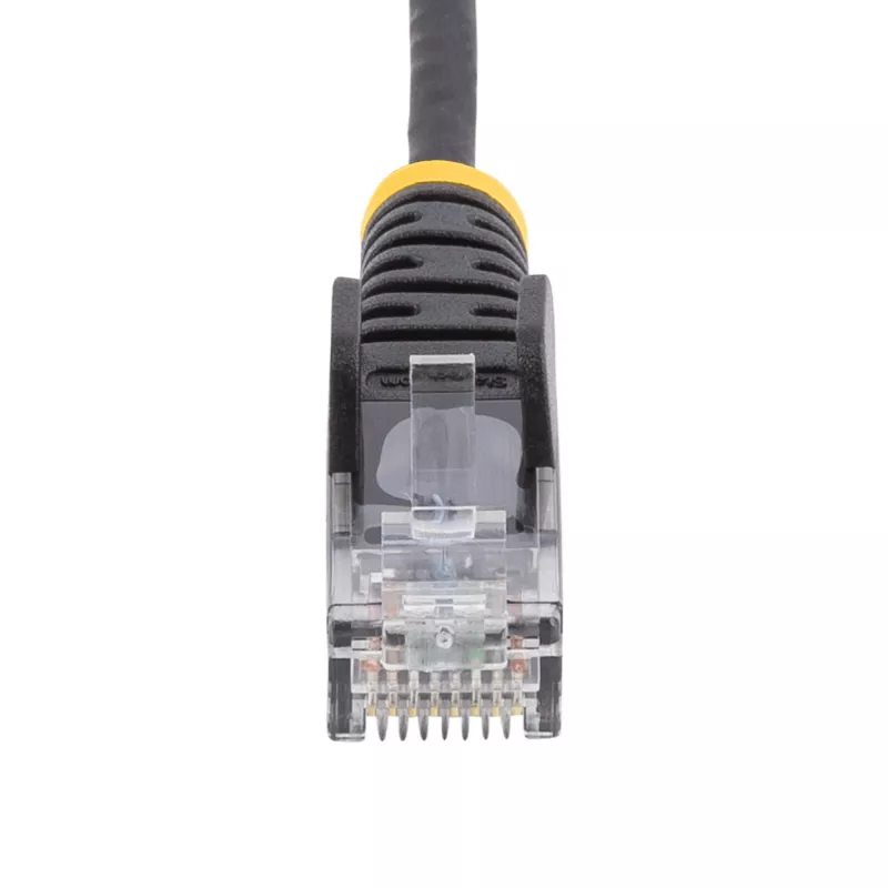 StarTech.com 10 m musta ohut CAT6 Ethernet-kaapeli, snagless, 100W PoE, UTP, LSZH, 28AWG puhdas paljas kuparilanka, ohut RJ45 verkko-patchkaapeli vedonpoistolla, yksittäin testattu