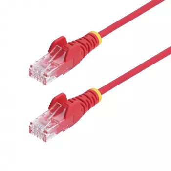 StarTech.com 10 m punainen ohut CAT6 Ethernet-kaapeli, snagless, 100W PoE, UTP, LSZH, 28AWG puhdas paljas kuparilanka, ohut RJ45 verkko-patchkaapeli vedonpoistolla, yksittäin testattu