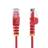 StarTech.com 10 m punainen ohut CAT6 Ethernet-kaapeli, snagless, 100W PoE, UTP, LSZH, 28AWG puhdas paljas kuparilanka, ohut RJ45 verkko-patchkaapeli vedonpoistolla, yksittäin testattu