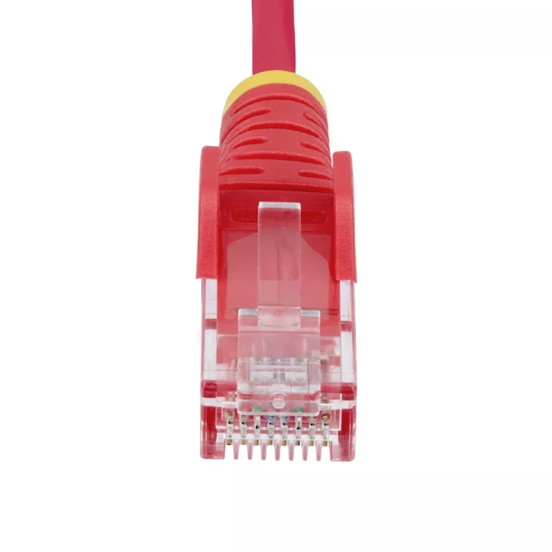 StarTech.com 10 m punainen ohut CAT6 Ethernet-kaapeli, snagless, 100W PoE, UTP, LSZH, 28AWG puhdas paljas kuparilanka, ohut RJ45 verkko-patchkaapeli vedonpoistolla, yksittäin testattu