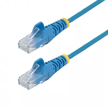 StarTech.com 15 m sininen ohut CAT6 Ethernet-kaapeli, RJ45-verkkokaapeli, snagless, 100W PoE, UTP, LSZH, 28AWG puhdas paljas kuparilanka, CAT6-patchkaapeli vedonpoistolla, yksittäin testattu