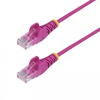 StarTech.com 1 m pinkki ohut CAT6 Ethernet-kaapeli, snagless, 100W PoE, UTP, LSZH, 28AWG puhdas paljas kuparilanka, ohut RJ45 verkko-patchkaapeli vedonpoistolla, yksittäin testattu