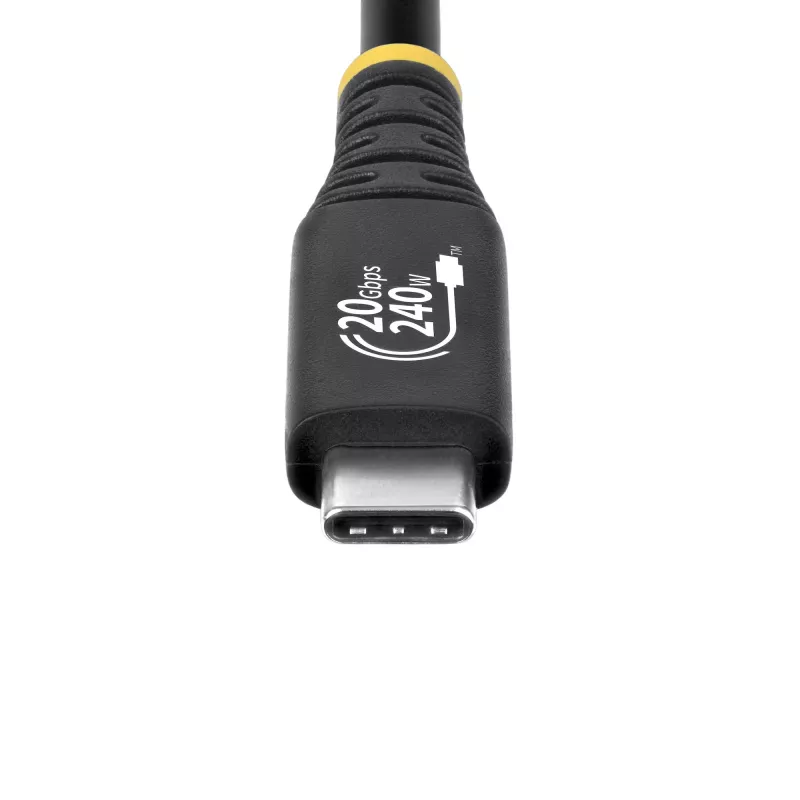 StarTech.com 2 m (6 ft) USB4-kaapeli, 20 Gbit/s, USB-IF-sertifioitu USB-C-kaapeli, 240 W PD EPR, 4K 120 Hz DP 1.4, TPE-päällyste, musta USB-C-kaapeli