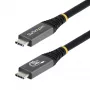 StarTech.com 1 m USB4-kaapeli, 80 Gbit/s, USB-IF-sertifioitu USB-C-kaapeli, 240W PD, 8K 120Hz/4K 240Hz DP2.1 DP80, TPE-päällyste, Thunderbolt 4 -yhteensopiva – musta USB-C-kaapeli