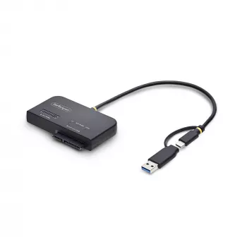 StarTech.com USB-C/USB-A - M.2 NVMe- ja 2,5 tuuman/3,5 tuuman SATA -adapteri, 10 Gbit/s, työkaluton ulkoinen SSD-kiintolevylukija, B+M/M-Key