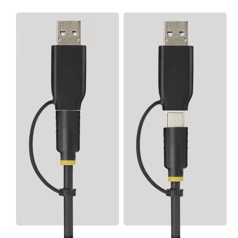 StarTech.com USB-C/USB-A - M.2 NVMe- ja 2,5 tuuman/3,5 tuuman SATA -adapteri, 10 Gbit/s, työkaluton ulkoinen SSD-kiintolevylukija, B+M/M-Key