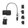 StarTech.com USB-C/USB-A - M.2 NVMe- ja 2,5 tuuman/3,5 tuuman SATA -adapteri, 10 Gbit/s, työkaluton ulkoinen SSD-kiintolevylukija, B+M/M-Key