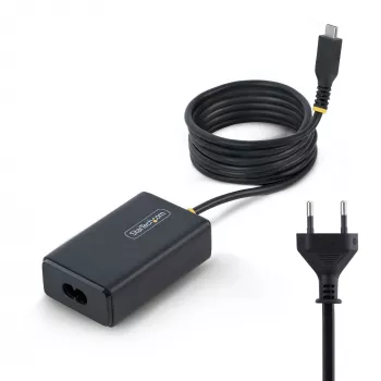 StarTech.com 65W USB-C-laturi kannettavalle tietokoneelle, 1,5 m kiinteä USB-C-kaapeli, virtalähde Dell, XPS, HP ProBook, MacBook Pro, Microsoft Surface Pro -laitteille