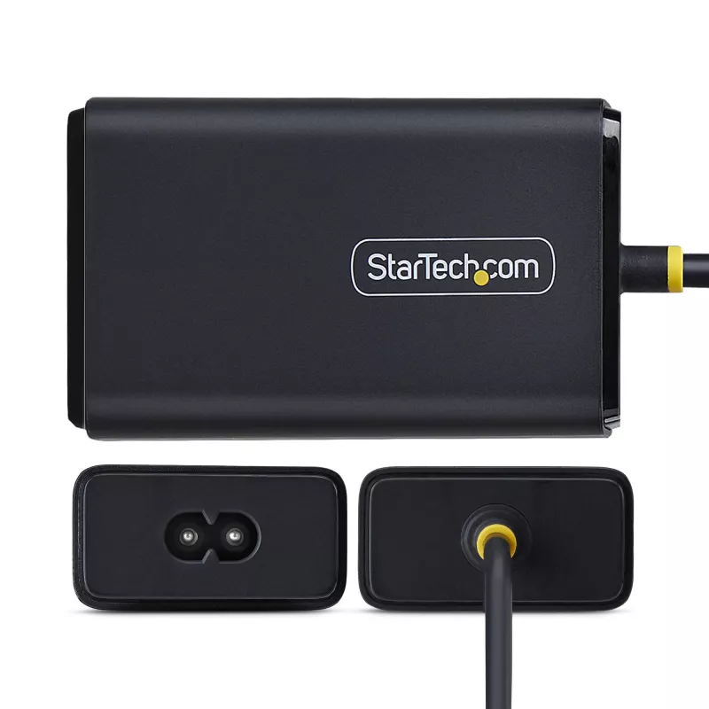 StarTech.com 65W USB-C-laturi kannettavalle tietokoneelle, 1,5 m kiinteä USB-C-kaapeli, virtalähde Dell, XPS, HP ProBook, MacBook Pro, Microsoft Surface Pro -laitteille