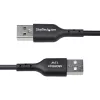 StarTech.com 15 cm (6 in) USB-A–USB-C-latauskaapeli, lataus ja synkronointi, 3A, USB 2.0, TPE-päällyste – musta USB-latauskaapeli