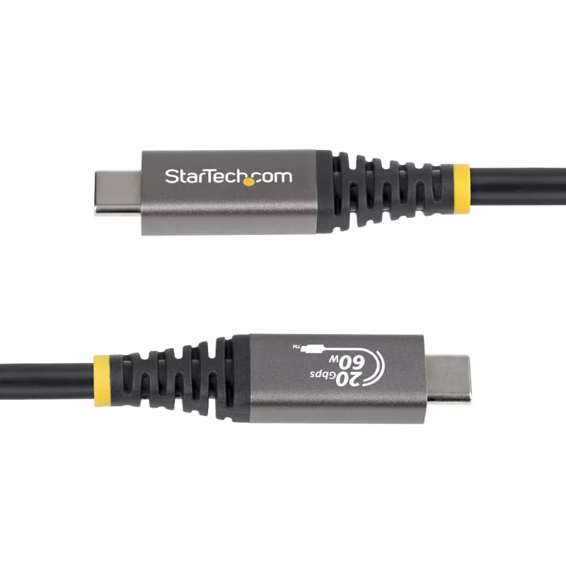 StarTech.com 3 m (10 ft) USB4-kaapeli, 20 Gbit/s, USB-IF-sertifioitu USB-C-kaapeli, 60W PD, 4K 120Hz DP 2.1, TPE-päällyste, musta USB-C-kaapeli