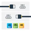 StarTech.com 3 m (10 ft) USB4-kaapeli, 20 Gbit/s, USB-IF-sertifioitu USB-C-kaapeli, 60W PD, 4K 120Hz DP 2.1, TPE-päällyste, musta USB-C-kaapeli