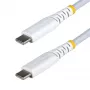 StarTech.com 1 m (3 ft) valkoinen USB-C-laturikaapeli, 60W (3A) PD, kaksinkertainen punottu nailon/TPE-päällyste, kestävä USB-C-laturikaapeli, USB 2.0 kannettavan laturikaapeli