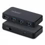 StarTech.com 4-porttinen USB-A-keskitin, 5 Gbit/s, itsetehoinen, 2-in-1 USB-C- ja USB-A-isäntäkaapeli, 1x BC 1.2 -latausportti, 24 W virtalähde mukana, MacBook ja Windows