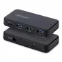 StarTech.com 4-porttinen USB-C- ja USB-A-keskitin, 5 Gbit/s, itsetehostettu, 2-in-1 USB-C- ja USB-A-isäntäkaapeli, 1x USB-C ja 3x USB-A (1x BC 1.2), 36W virtalähde sisältyy