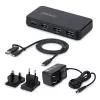 StarTech.com 4-porttinen USB-C- ja USB-A-keskitin, 5 Gbit/s, itsetehostettu, 2-in-1 USB-C- ja USB-A-isäntäkaapeli, 1x USB-C ja 3x USB-A (1x BC 1.2), 36W virtalähde sisältyy