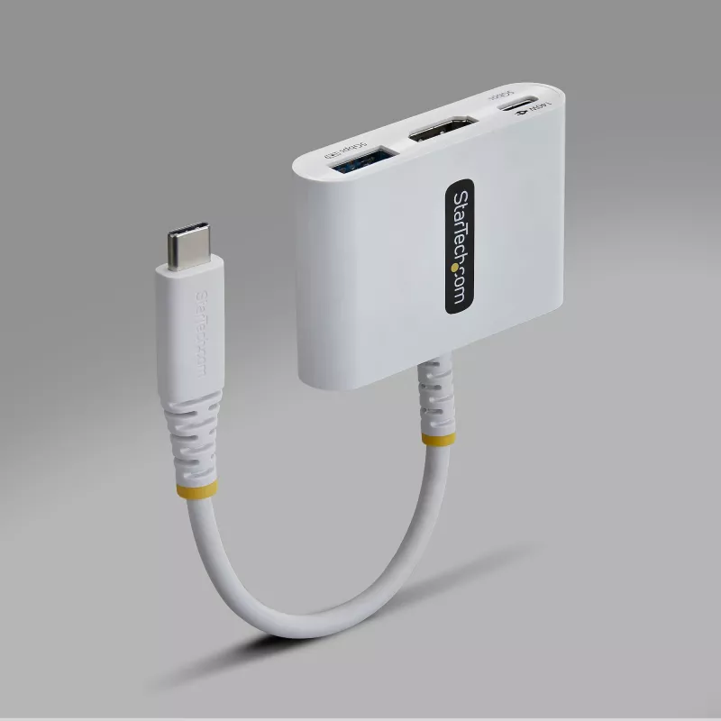 StarTech.com USB-C–HDMI-moniporttisovitin 140W PD-latauksella, 4K 60Hz HDMI, USB 5 Gbit/s -keskitin, mini-telakka MacBook / Dell / ThinkPad / HP / iPad / tablet-laitteille