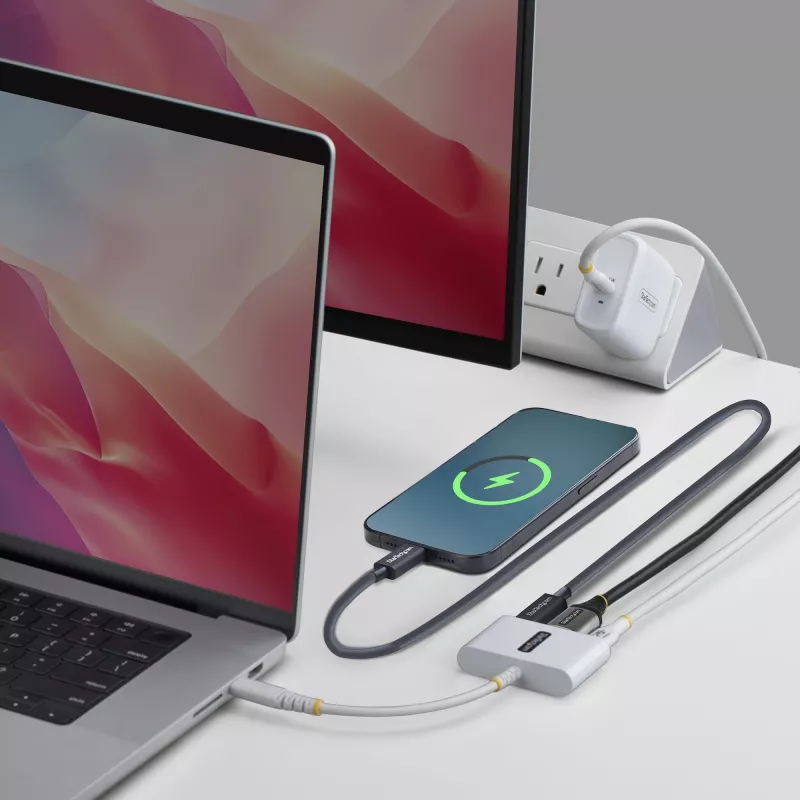 StarTech.com USB-C–HDMI-moniporttisovitin 140W PD-latauksella, 4K 60Hz HDMI, USB 5 Gbit/s -keskitin, mini-telakka MacBook / Dell / ThinkPad / HP / iPad / tablet-laitteille