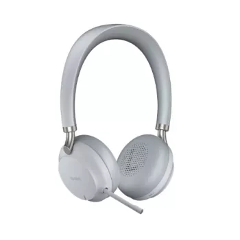 Yealink BH72 kuuloke langallinen ja langaton pantaäänikuuloke puhelut/musiikki USB Type-A Bluetooth lataustelakka vaaleanharmaa