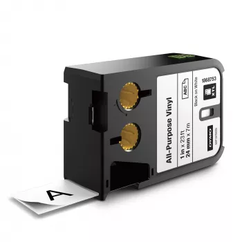 DYMO XTL yleisvinyylitarrat | 24 mm x 7 m | musta valkoisella