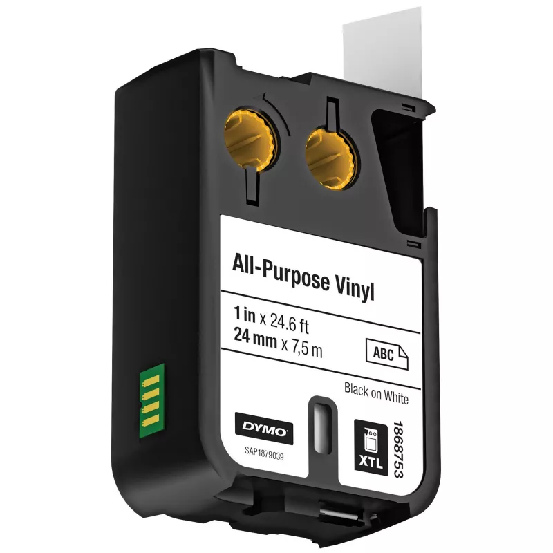 DYMO XTL yleisvinyylitarrat | 24 mm x 7 m | musta valkoisella