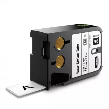 DYMO XTL kutistussukkatarrat | 24 mm x 2,7 m | musta valkoisella