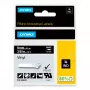DYMO Rhino teollisuusvinyylitarrat | 9 mm x 5,5 m | valkoinen teksti mustalla | itseliimautuva | LabelManager- ja Rhino-tarratulostimille