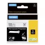 DYMO Rhino teolliset pysyvät polyesteritarrat | 6 mm x 5,5 m | musta teksti valkoisella | itseliimautuva | Rhino- ja LabelManager-tarratulostimille