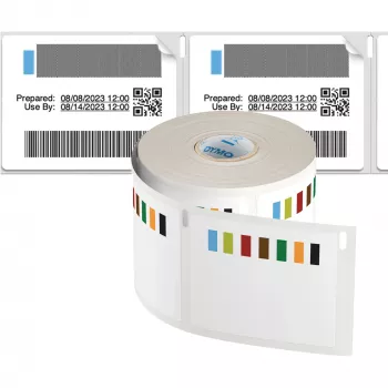 DYMO Authentic LabelWriter -tarrat varastonkiertoon elintarviketeollisuudelle | 54 mm x 70 mm | 400 värikoodattua itseliimautuvaa tarraa | LabelWriter-tarratulostimille