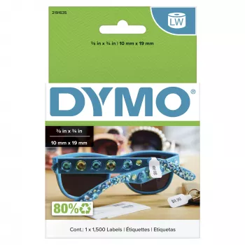 DYMO Authentic LW 2-Up -hintatarrat | 10 mm x 19 mm | tarrat LabelWriter-tarratulostimille | 1 rulla ja 1500 hintatarraa