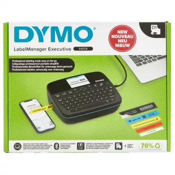 DYMO LabelManager Executive 640 CB kannettava tarratulostin | Kompakti tarratulostin QWERTY-näppäimistöllä | Bluetooth- ja USB-liitettävyys | Yhteensopiva D1-standarditarrojen ja kestävien tarrojen kanssa