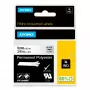 DYMO Rhino teollisuus pysyvät polyesteritarrat | 9 mm x 5,5 m | musta teksti läpinäkyvällä | itseliimautuva | LabelManager- ja Rhino-tarratulostimille