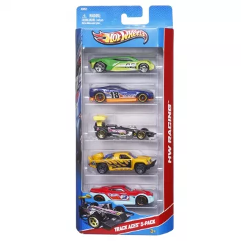 Hot Wheels 5 kpl:n pakkaus valikoima, ajoneuvosetti, 3 vuotta, eri värejä