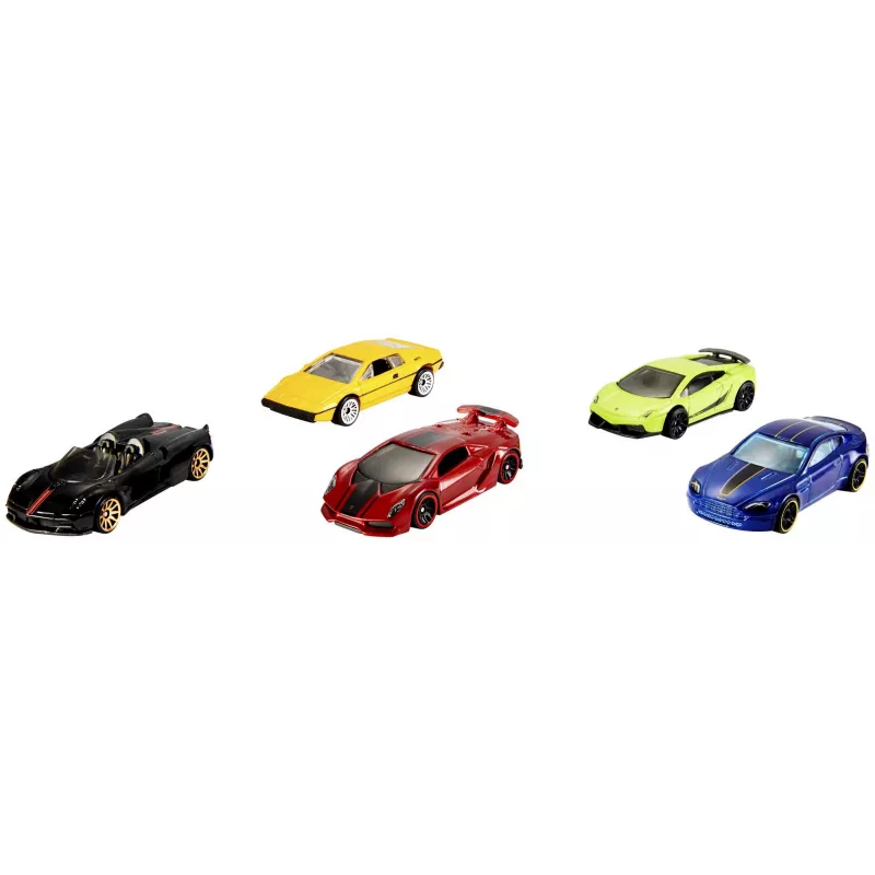 Hot Wheels 5 kpl:n pakkaus valikoima, ajoneuvosetti, 3 vuotta, eri värejä