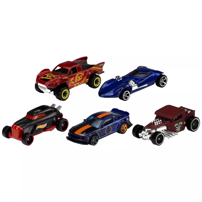 Hot Wheels 5 kpl:n pakkaus valikoima, ajoneuvosetti, 3 vuotta, eri värejä
