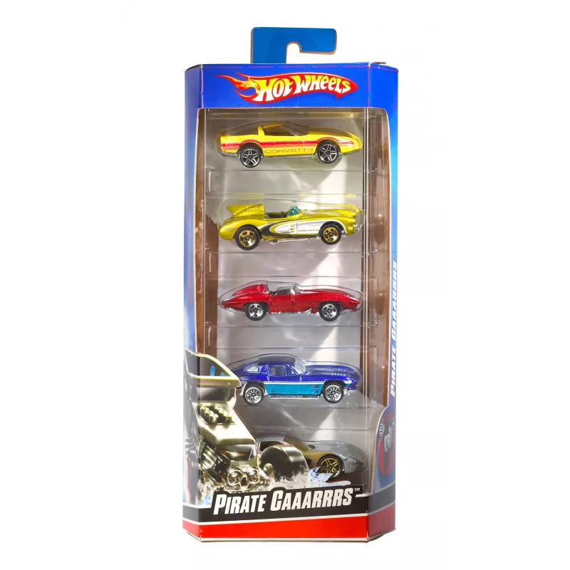 Hot Wheels 5 kpl:n pakkaus valikoima, ajoneuvosetti, 3 vuotta, eri värejä
