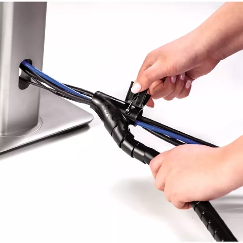 Fellowes CableZip – musta, kaapelinsuojus, työpöytä, musta