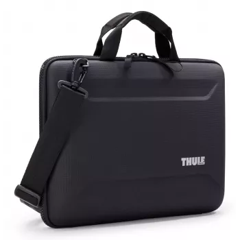 Kannettavan tietokoneen laukku Thule Gauntlet 16 16 inch MacBookille, musta, vahvistettu kotelo ja suojaava vetoketju