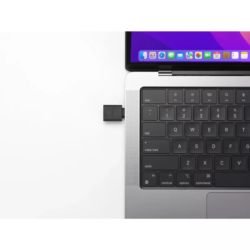 Kensington CA1010 USB-C - USB-A M/F -sovitin, USB-C, USB-A, musta