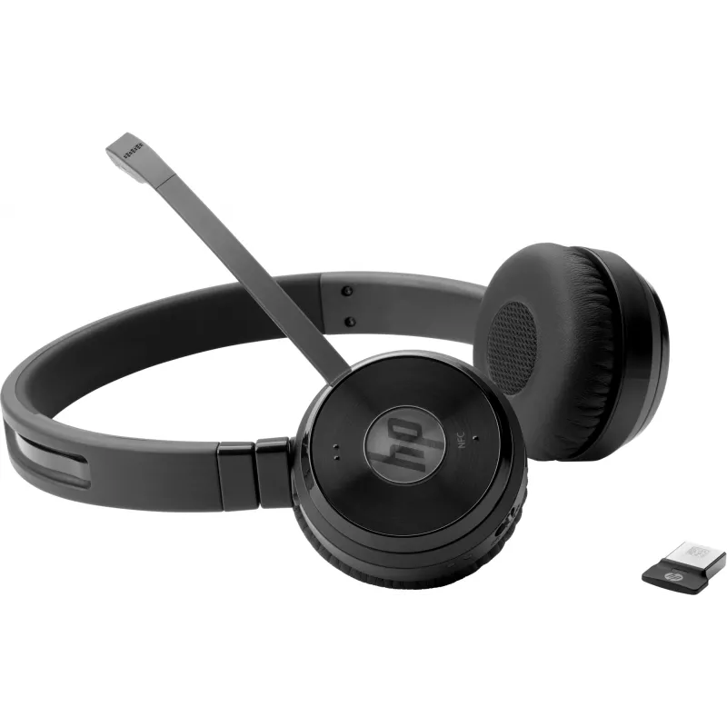 HP UC Wireless Duo -kuulokemikrofoni, langaton, toimisto/callcenter, 310 g, kuulokemikrofoni, musta