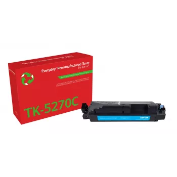 Everyday™ syaani uudelleenvalmistettu värikasetti Xeroxilta, yhteensopiva Kyocera TK-5270C kanssa, vakiokapasiteetti