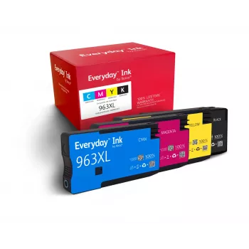 Everyday™ monipakkaus muste Xeroxilta, yhteensopiva HP HP963XL (HP963XL MULTIPACK) kanssa, suuri kapasiteetti