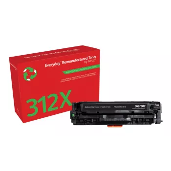 Everyday™ musta uudelleenvalmistettu Xerox-värikasetti yhteensopiva HP 312X (CF380X) kanssa, suuri kapasiteetti