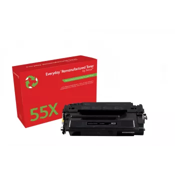Everyday™ Mono uudelleenvalmistettu Xerox-värikasetti yhteensopiva HP 55X (CE255X) kanssa, suuri kapasiteetti