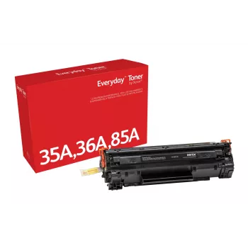 Everyday™ musta värikasetti Xeroxilta, yhteensopiva HP 35A 36A 85A (CB435A/ CB436A/ CE285A) kanssa, vakiokapasiteetti