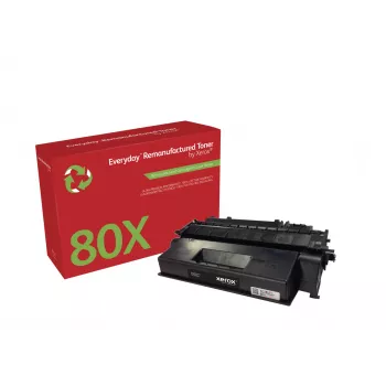 Everyday™ Mono uudelleenvalmistettu Xerox-värikasetti yhteensopiva HP 80X (CF280X) kanssa, suuri kapasiteetti
