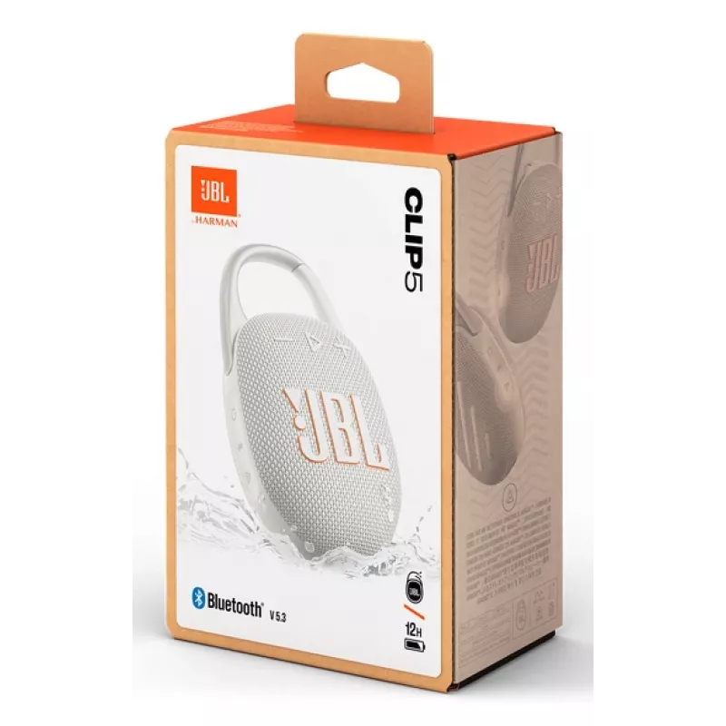 JBL Clip 5, 4.5 cm, 7 W, 90 - 20000 Hz, 85 dB, langaton, 2.4 - 2.4835 GHz