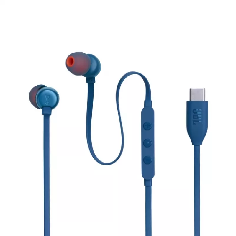 JBL Tune 310C USB headset johdollinen in-ear puhelut/musiikki USB Type-C sininen