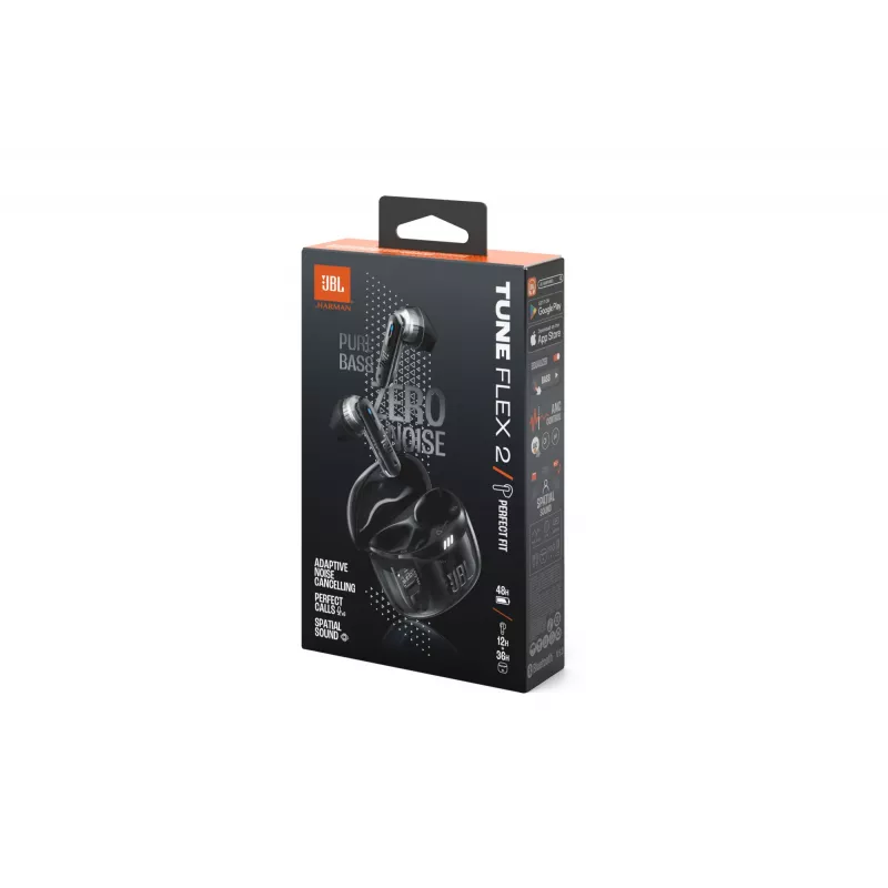 JBL Tune Flex 2 Ghost Edition headset True Wireless Stereo (TWS) in-ear puhelut/musiikki Bluetooth musta