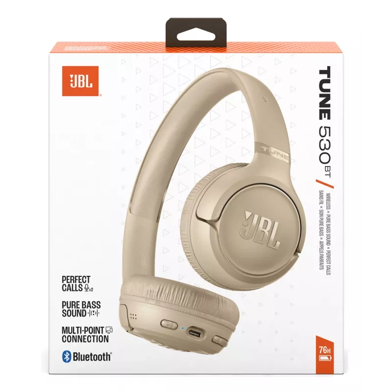 JBL Tune 530BT headset langaton pääpanta puhelut/musiikki USB Type-C Bluetooth beige